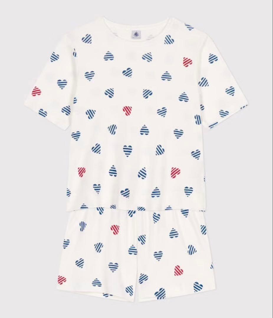 プチバトー 新品 未使用 新作 レディース 半袖 パジャマ トリコロール M