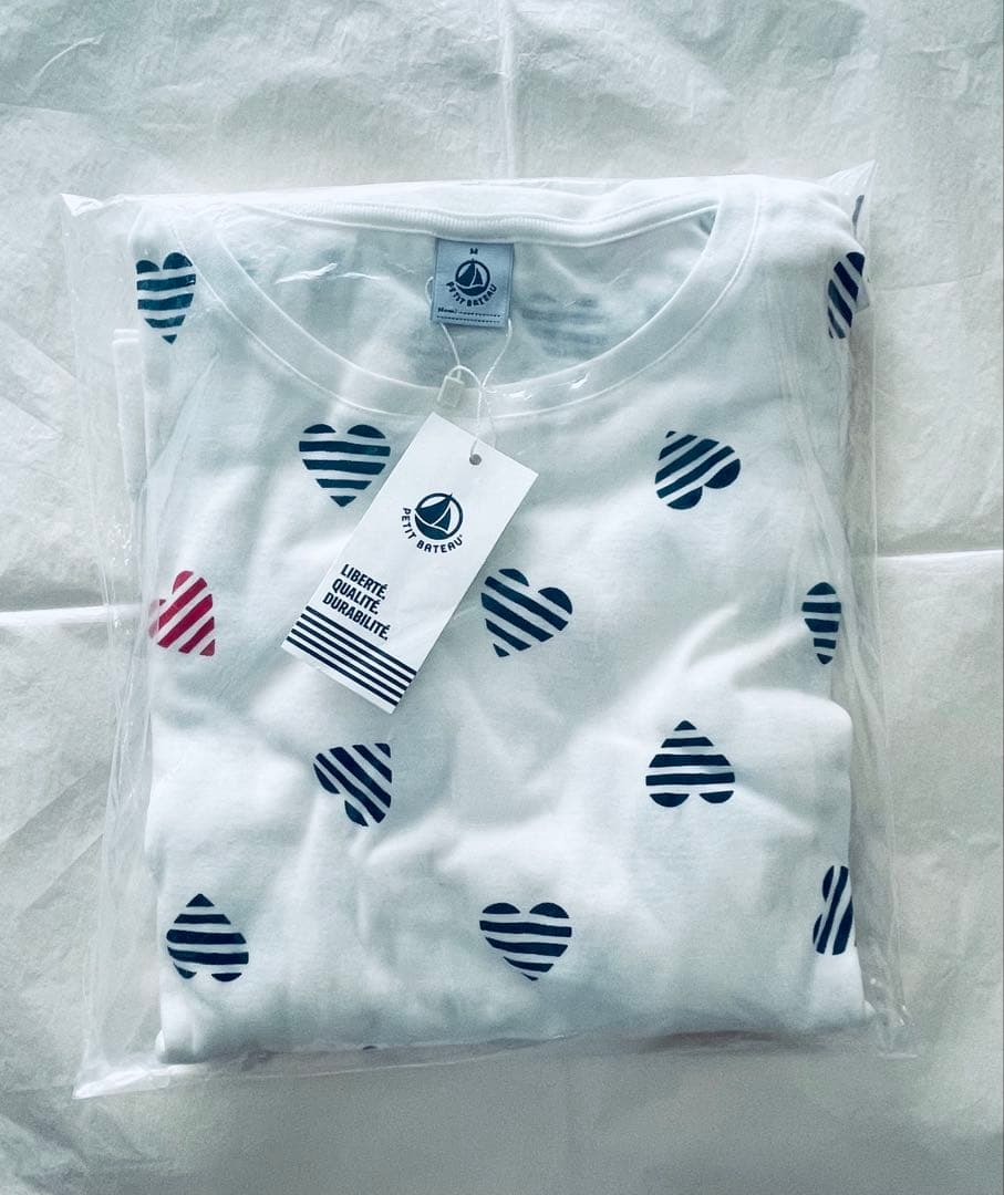 プチバトー 新品 未使用 新作 レディース 半袖 パジャマ トリコロール M