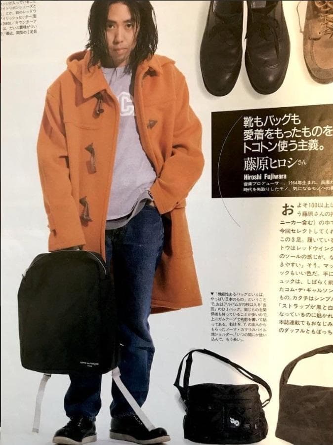 名作 エルメス 90's ヴィンテージ オレンジダッフルコート 藤原ヒロシ