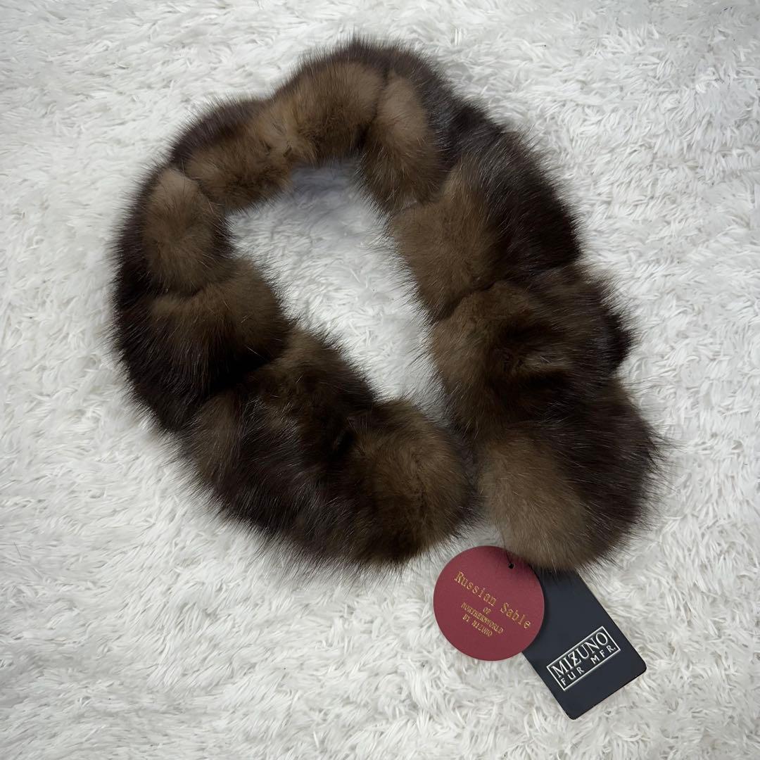 未使用　ソボル　ロシアンセーブル　襟ショール　NORTHERN ストール 茶色