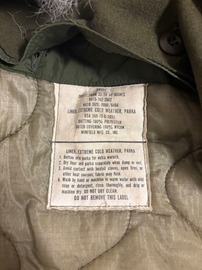 M-65 フィッシュテールパーカー　米軍実物　sサイズ