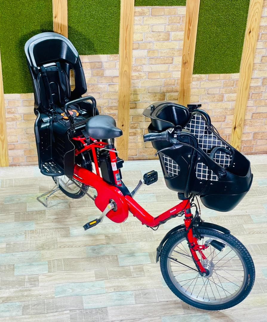 レッド系 パナソニック 子供乗せ電動アシスト自転車 H3335 - メルカリ