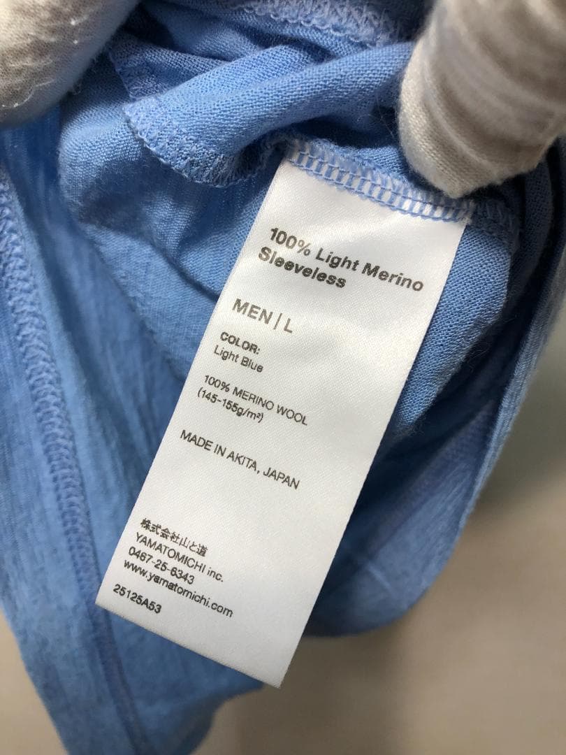 038010 山と道 100% Light Merino Sleeveless