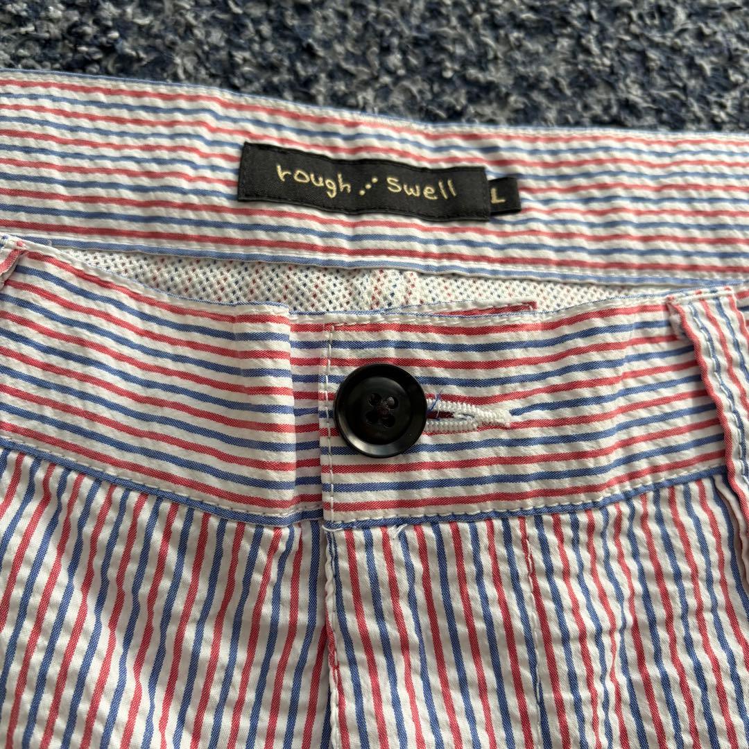 ラフアンドスウェル シアサッカー ストレッチ ハーフパンツ 裏地メッシュ L