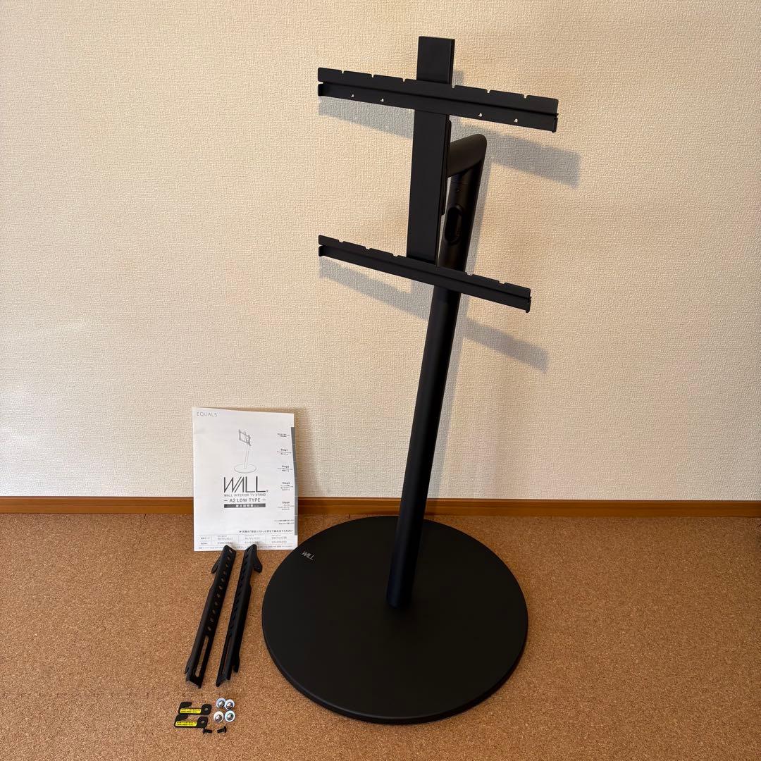 美品】EQUALS WALL ロータイプ テレビスタンド A2 サテンブラック