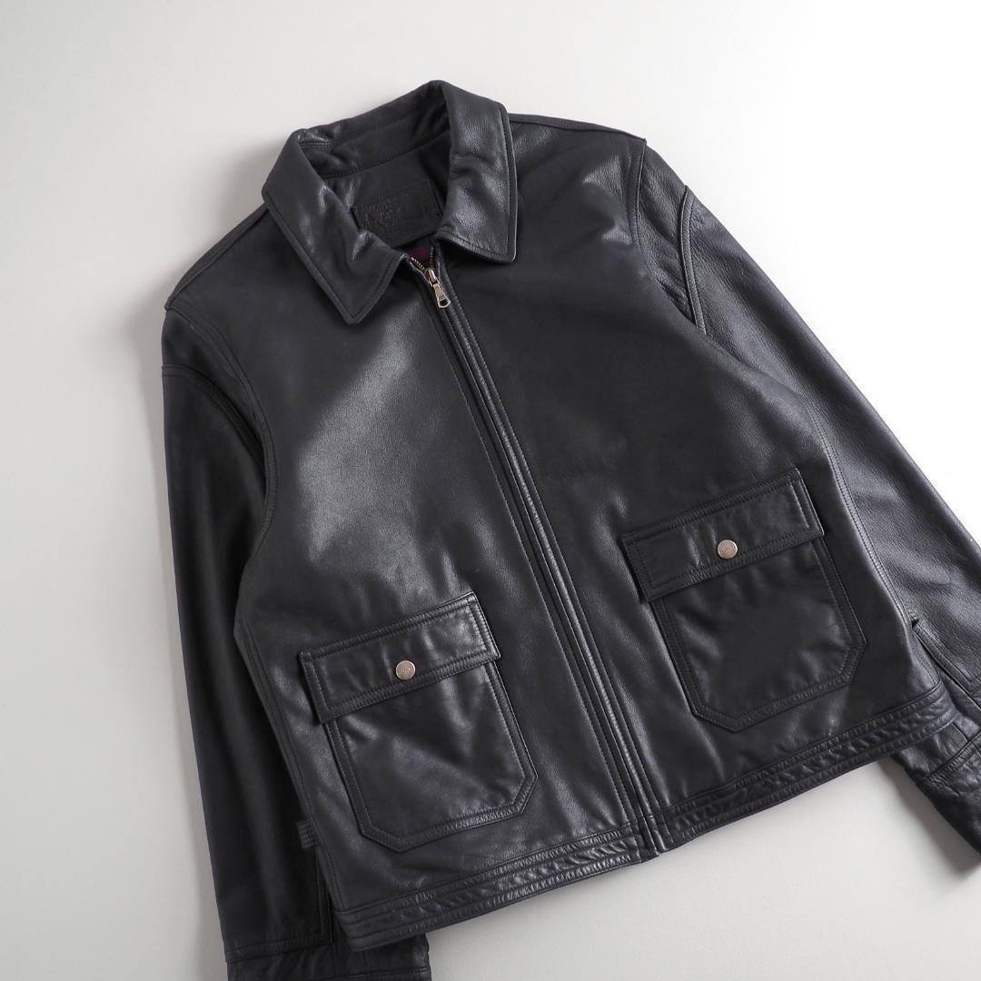 ラルフローレン レザージャケット シングルライダース 本革 ブラック