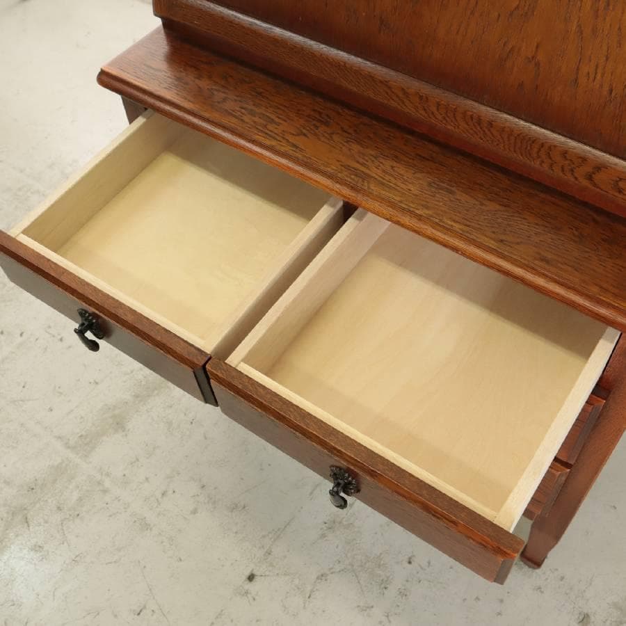 値下三越家具ブルージュ ライティングビューロー オーク無垢 英国アンティーク調