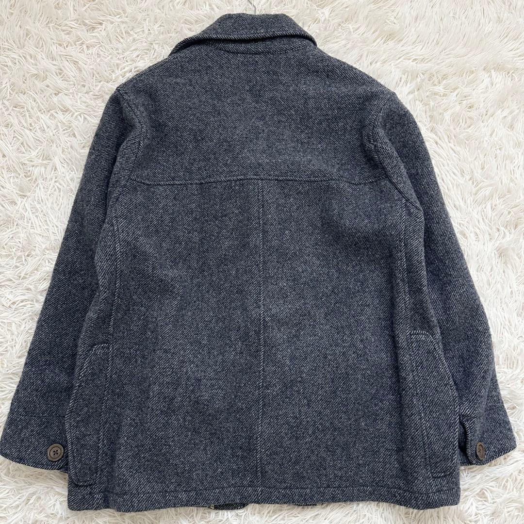 45rpm ピーコート ヘリンボーン柄 ダークグレー ウール100% L 2026年