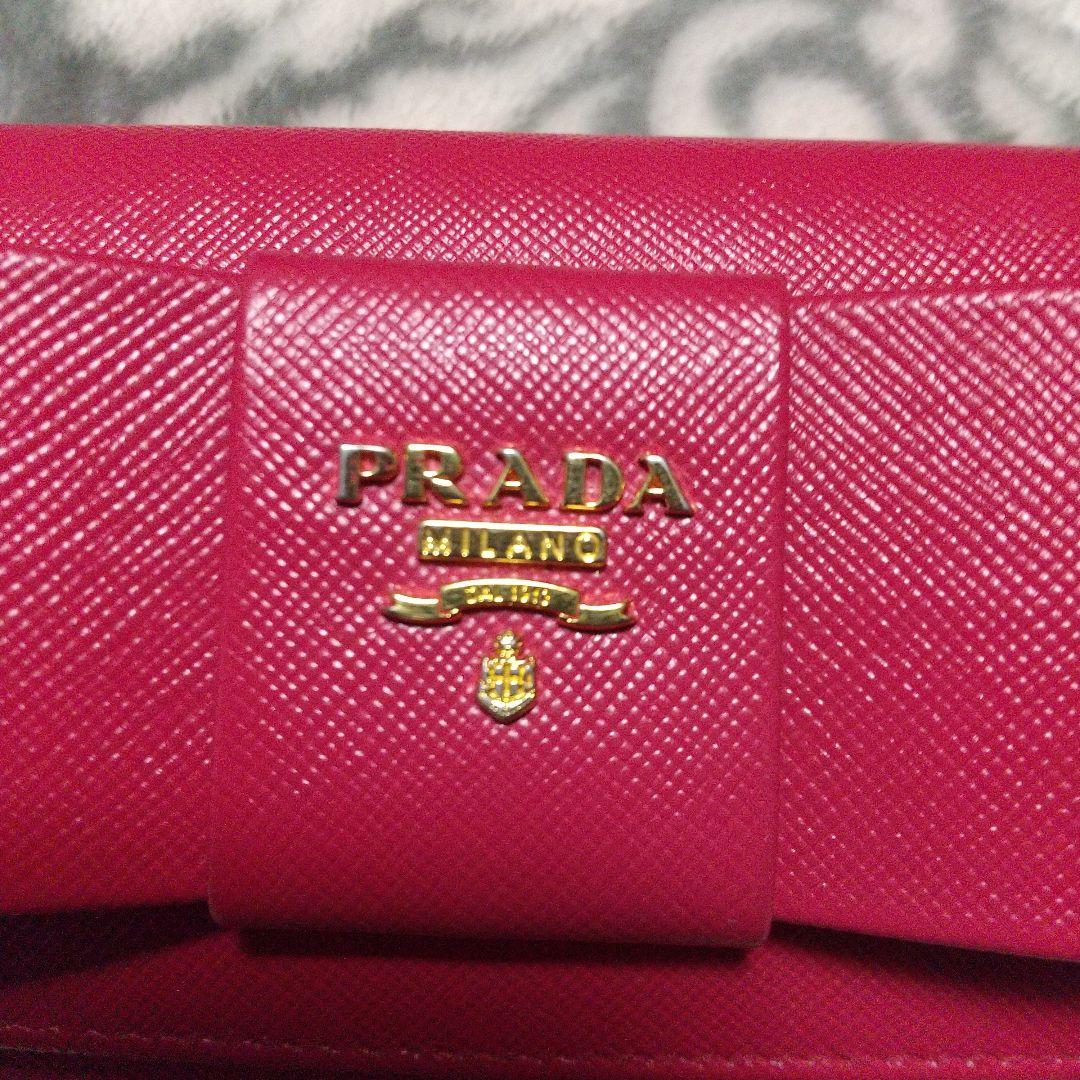 PRADAサフィアーノ リボン付き 長財布
