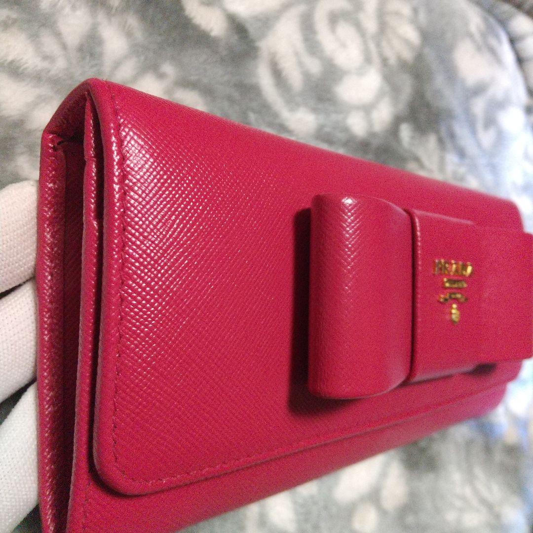 PRADAサフィアーノ リボン付き 長財布