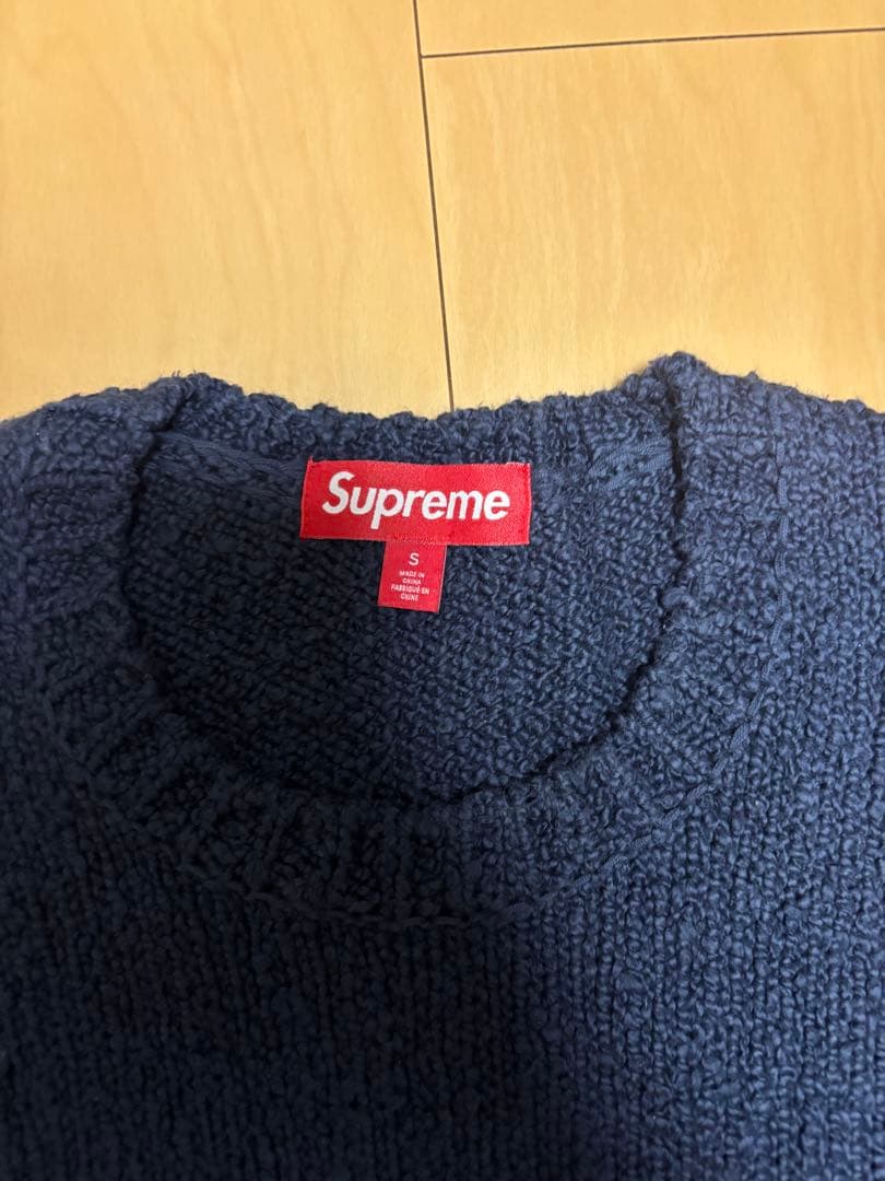 Supreme Bouclé Small Box Sweater \"Navy\"