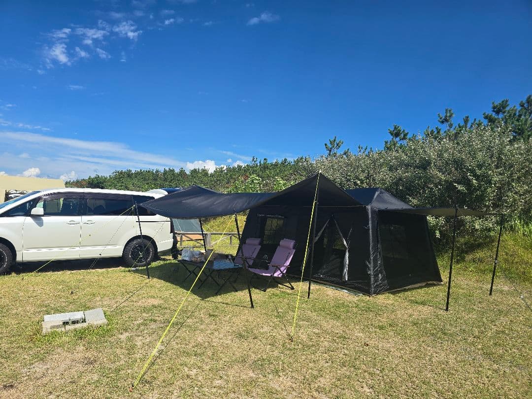 Mountainhikerエアーテント タープ連結 ロッジ型 インフレータブル