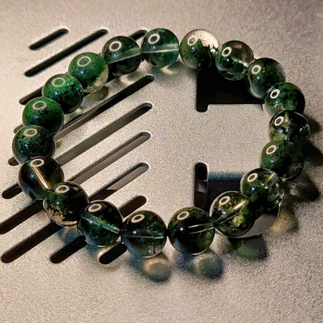 虹◆グリーンガーデンクォーツ 庭園水晶 12ミリ K00690