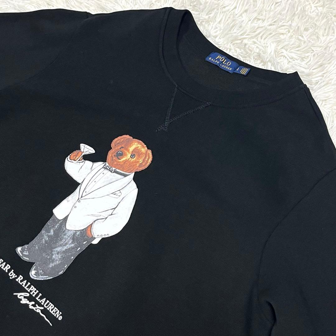 美品✨ラルフローレン ポロベアスウェットトレーナー ブラック Lサイズ 裏起毛