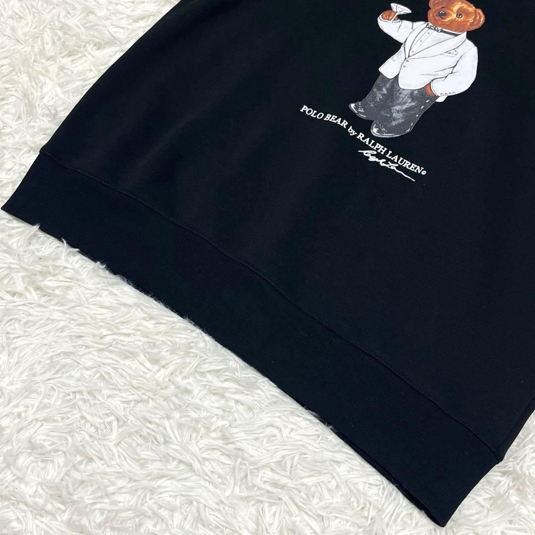 美品✨ラルフローレン ポロベアスウェットトレーナー ブラック Lサイズ 裏起毛