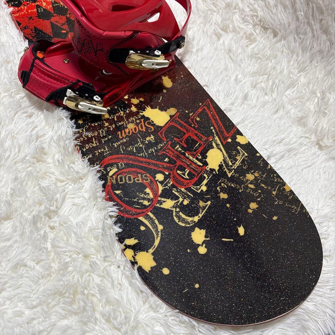 SPOON スノーボード 148cm ビンディングセット デザイン 初心者OK