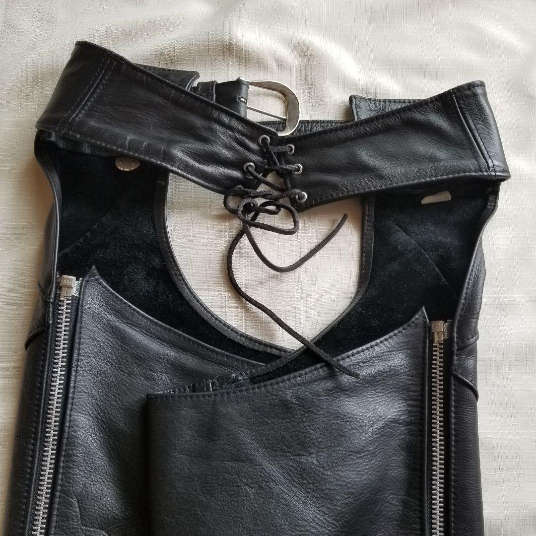 HARLEY DAVIDSON　黒レザー チャップス [サイズXS]