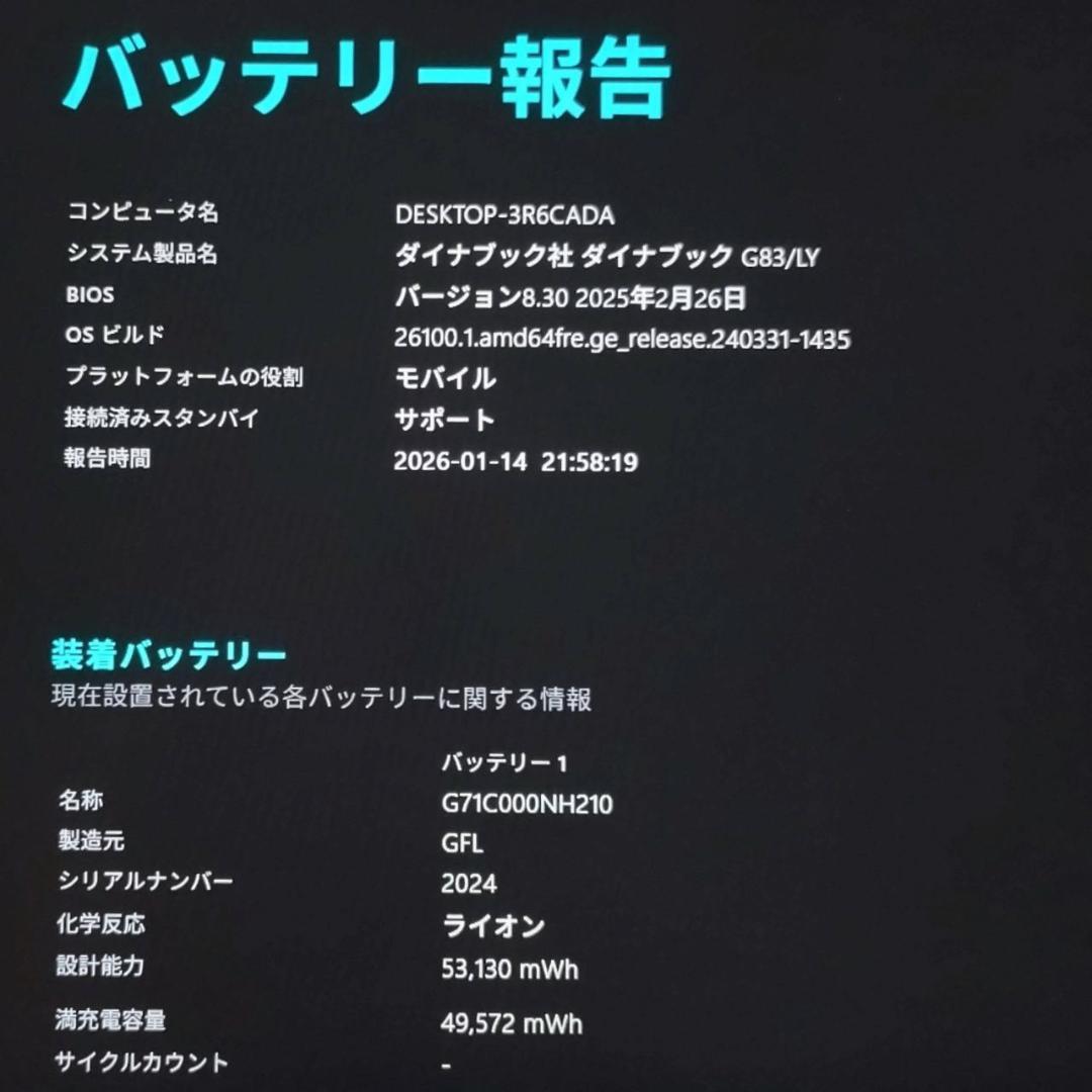 G83LY/13世代i5/SSD 512GB/16GB/FHD/13.3型/美品