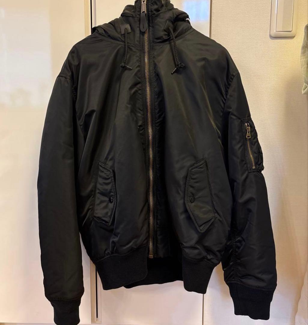 Supreme Hooded MA-1 ジャケット L 黒