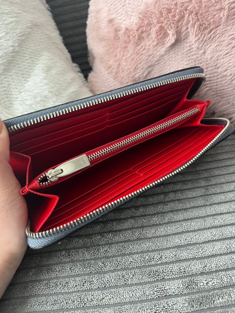 【希少】クリスチャンルブタン　パネトーネ　デニム風　長財布