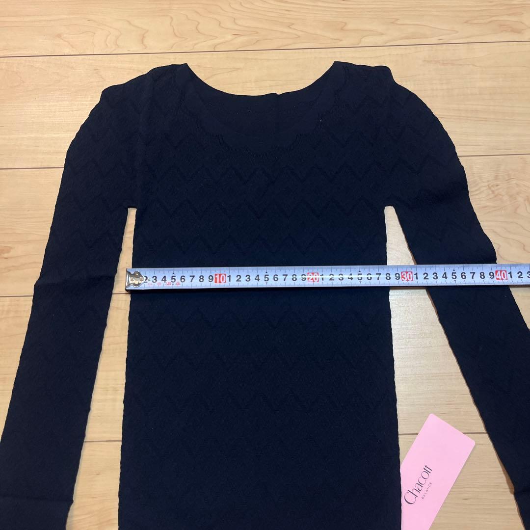 新品Chacott ノーソーイング ジゼルレース長袖ニット ¥11550