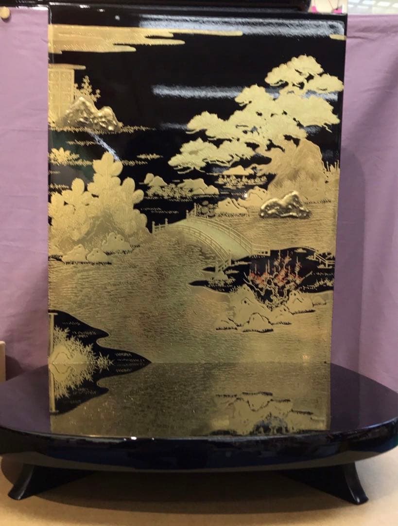 高級松絵柄　屏風台