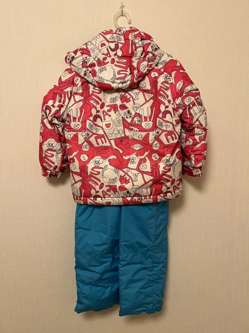 子ども用スノーウェアセット ピンク、青