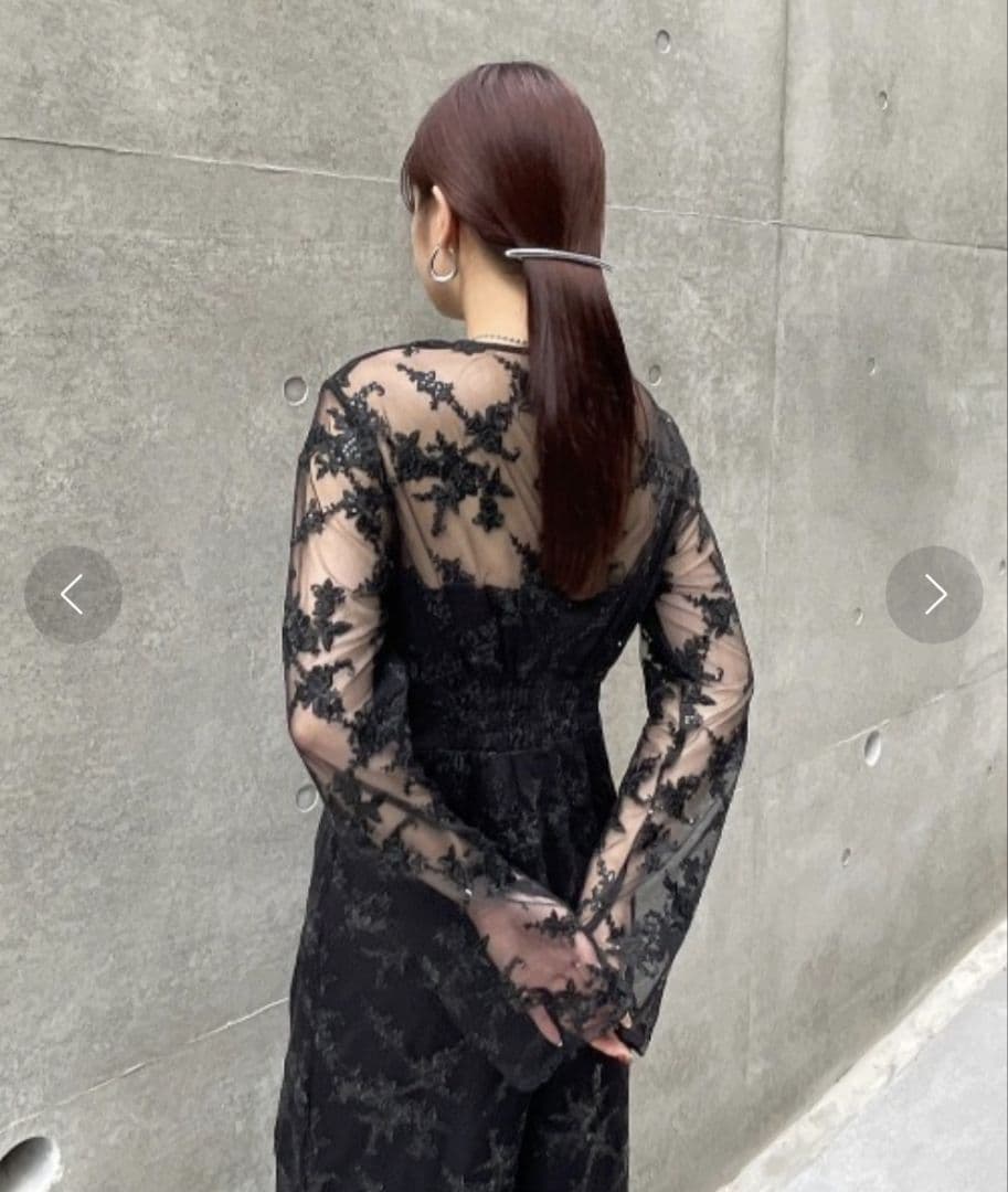 Ameri　SPANGLE LACE ROMPERS