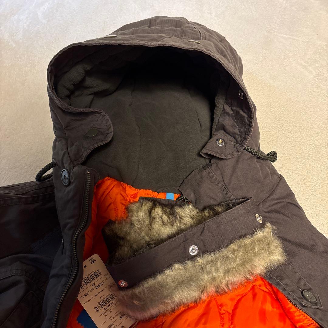 【新品未使用】　adidas 中綿 モッズコート カーキXL