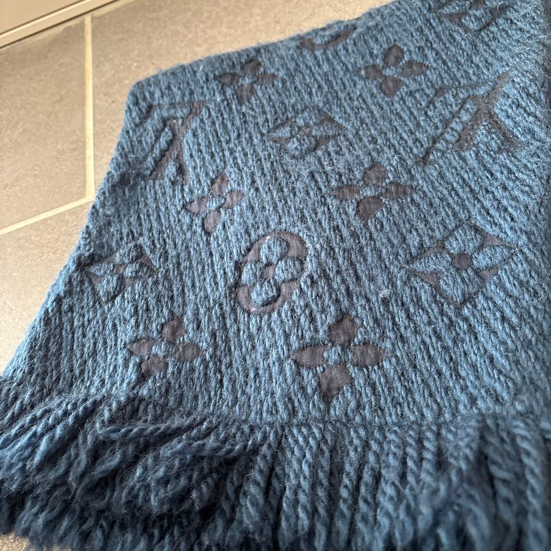 LOUIS VUITTON ダークブルー ネイビー　マフラー