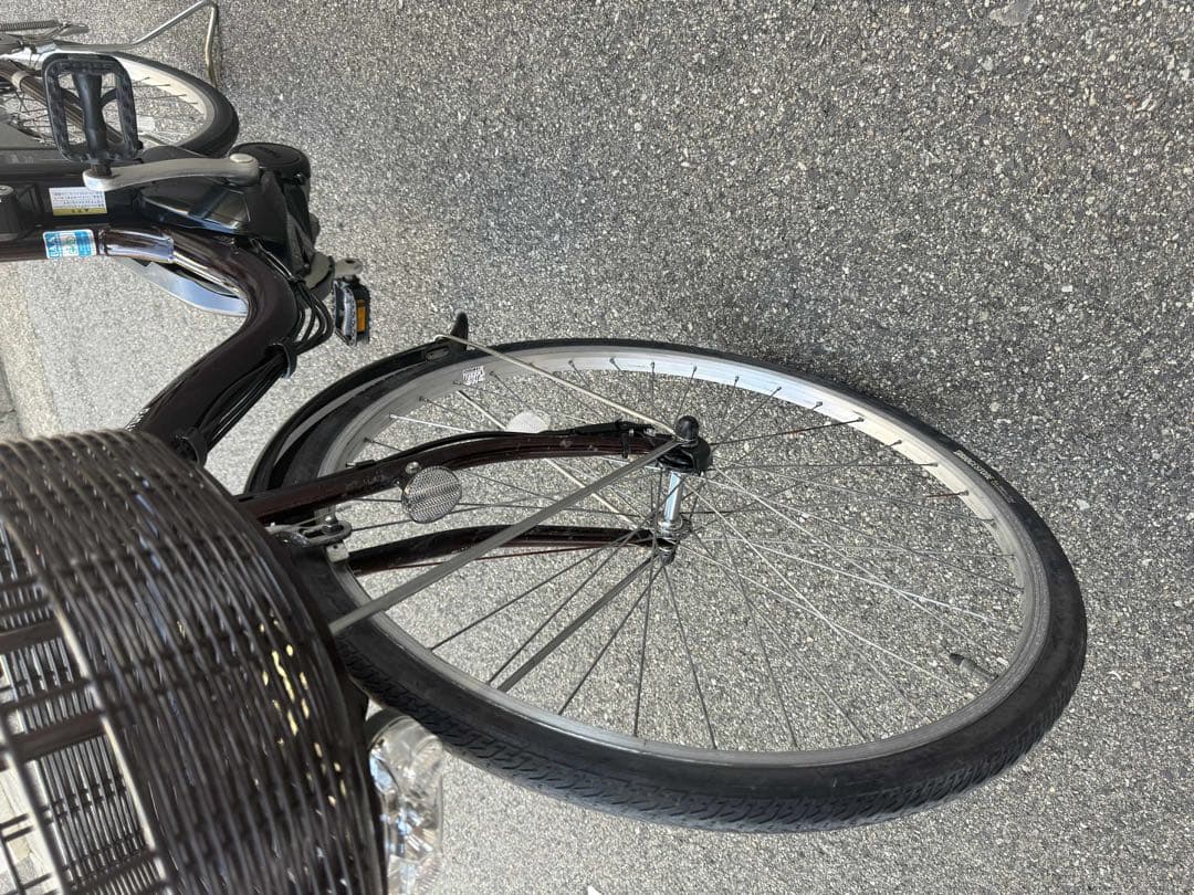 電動アシスト自転車 ブラウン 26インチ バスケット付き