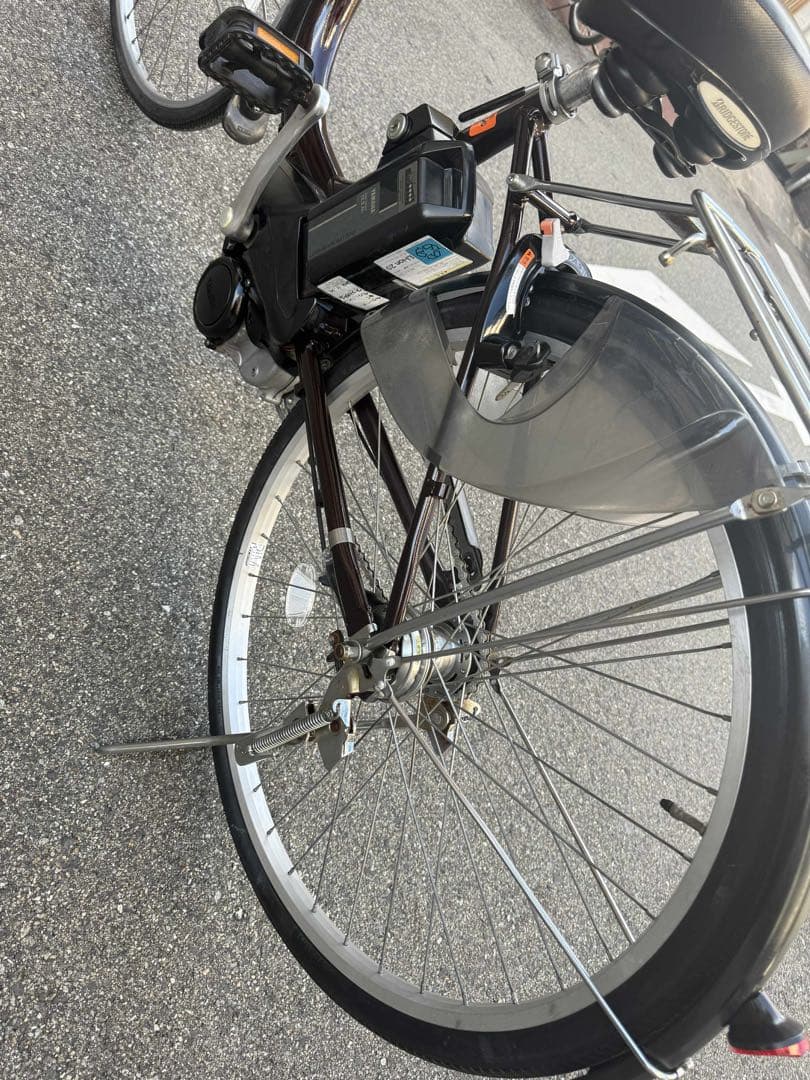 電動アシスト自転車 ブラウン 26インチ バスケット付き
