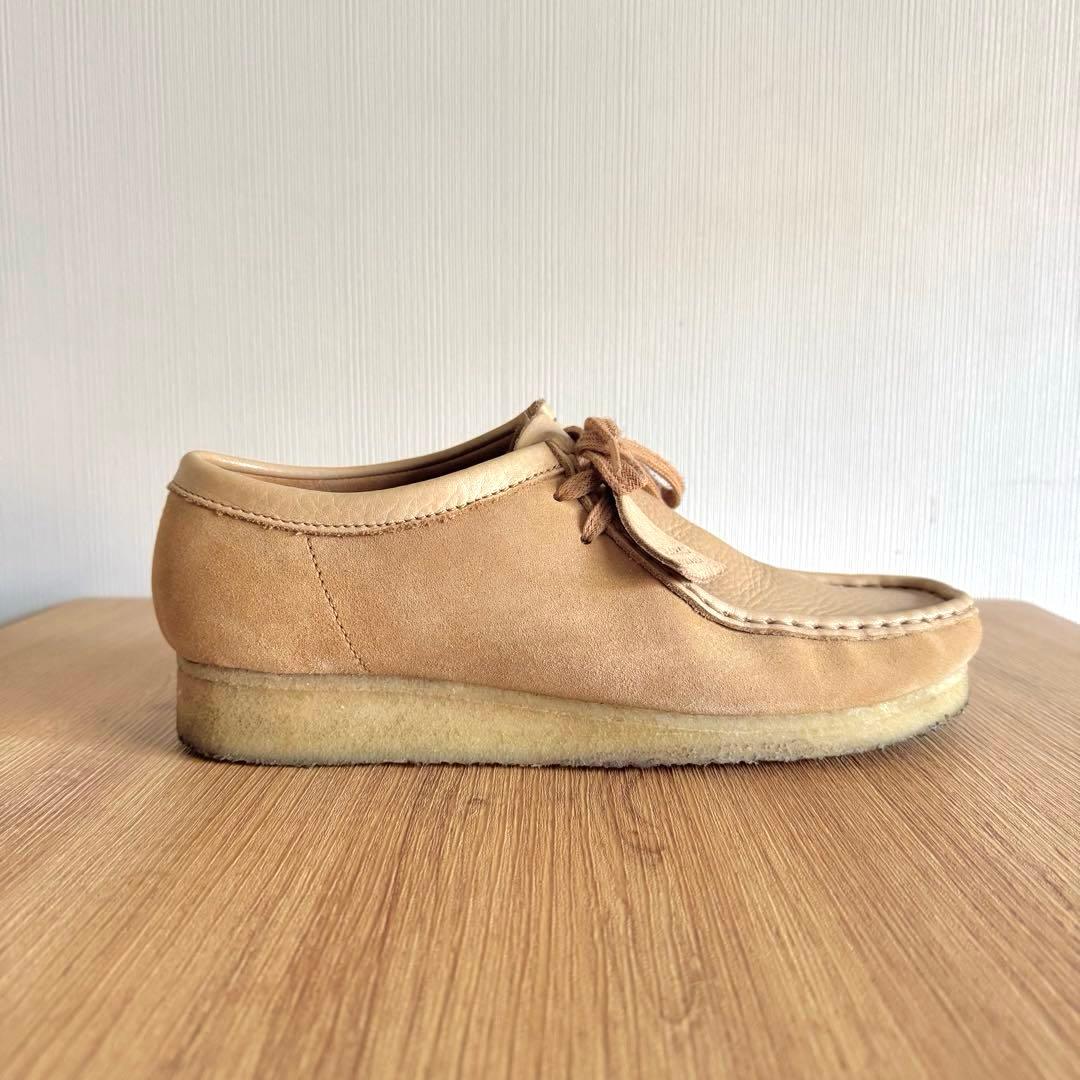 クラークス ワラビー ベージュ UK8.5 26.5cm レザーシューズ 本革