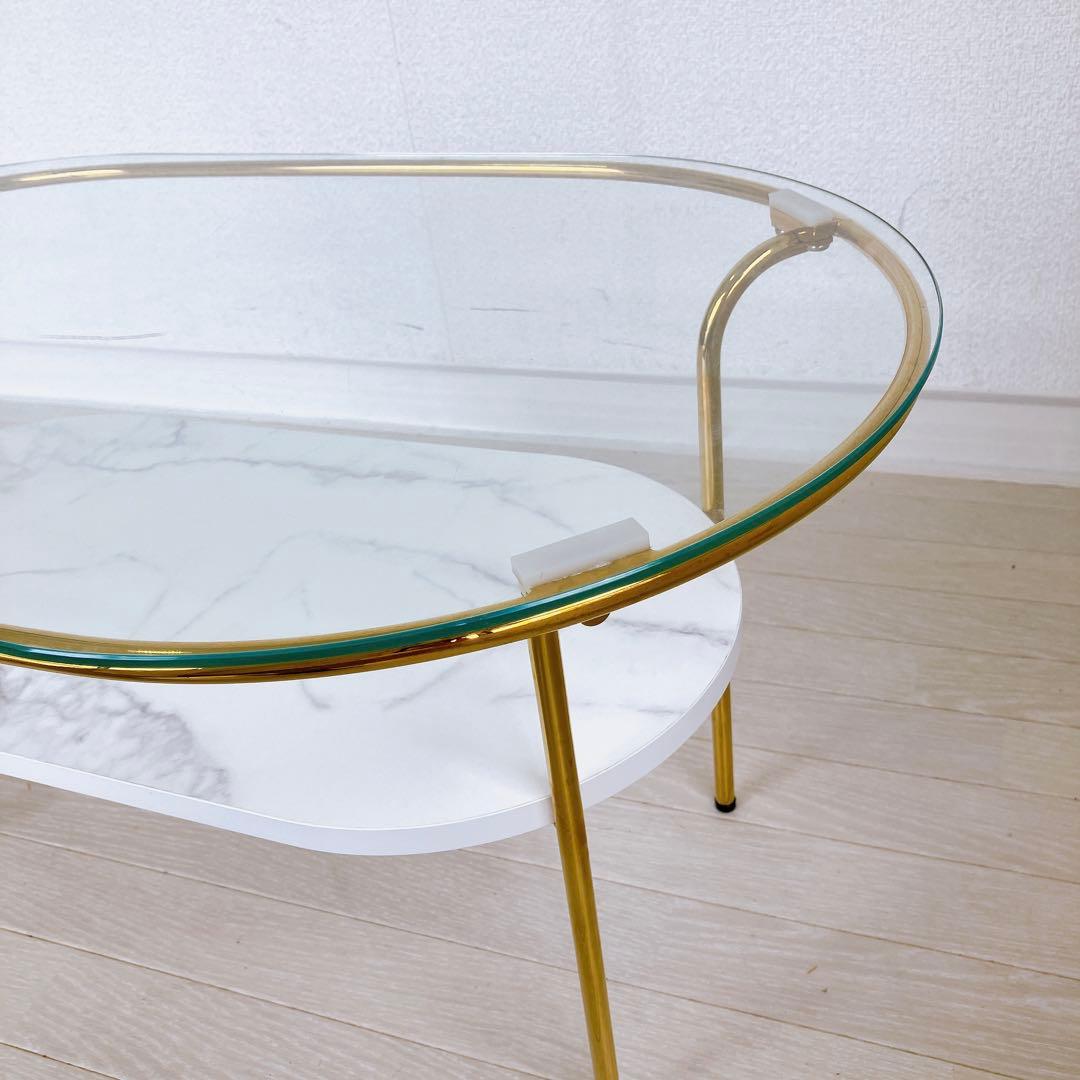 Francfranc レガートコーヒーテーブルS ガラス スリム お洒落 フラン