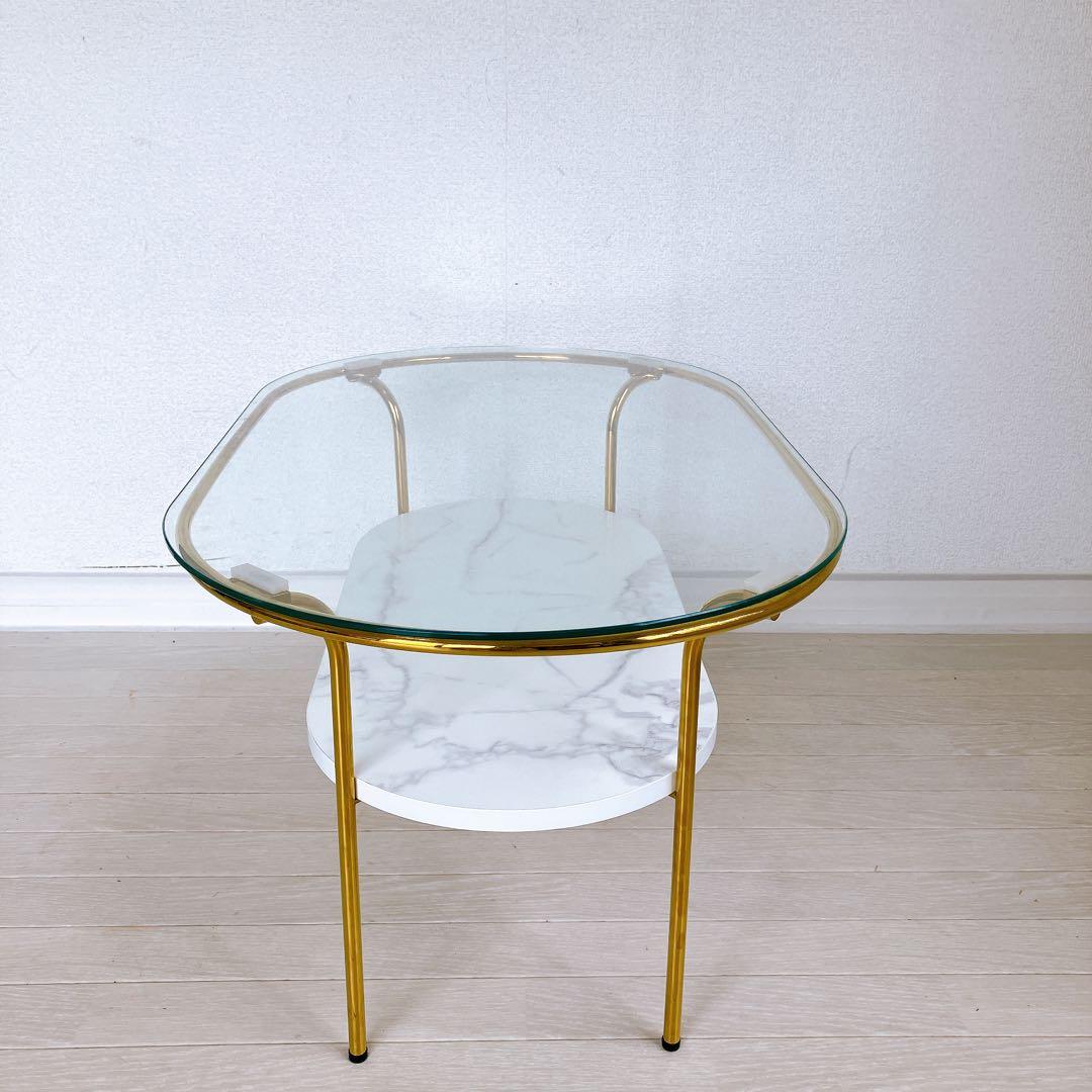 Francfranc レガートコーヒーテーブルS ガラス スリム お洒落 フラン