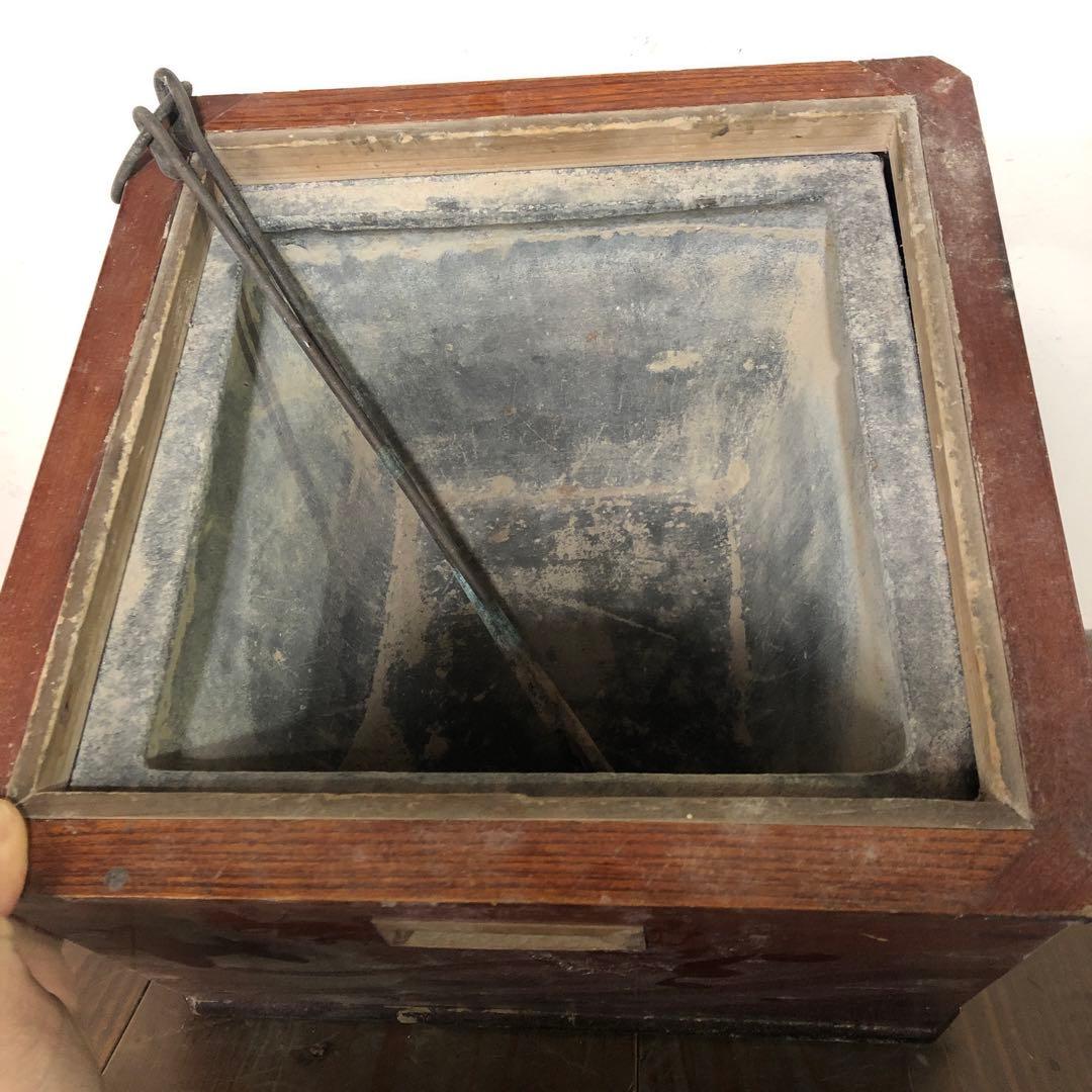 火鉢 角火鉢 昭和レトロ 骨董 火箸 - メルカリ