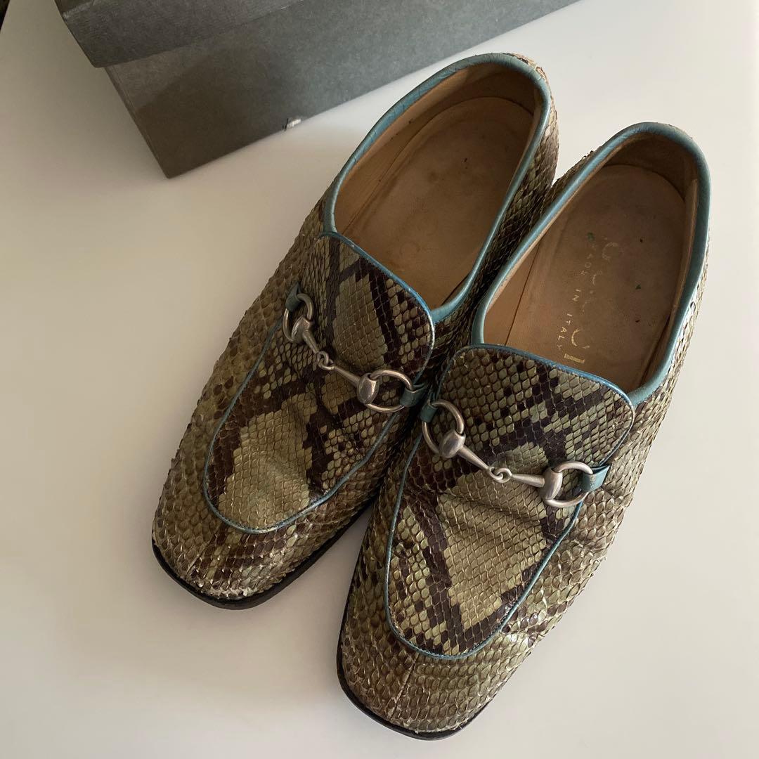 希少】ヴィンテージ グッチ パイソン ホースビット ローファー トム