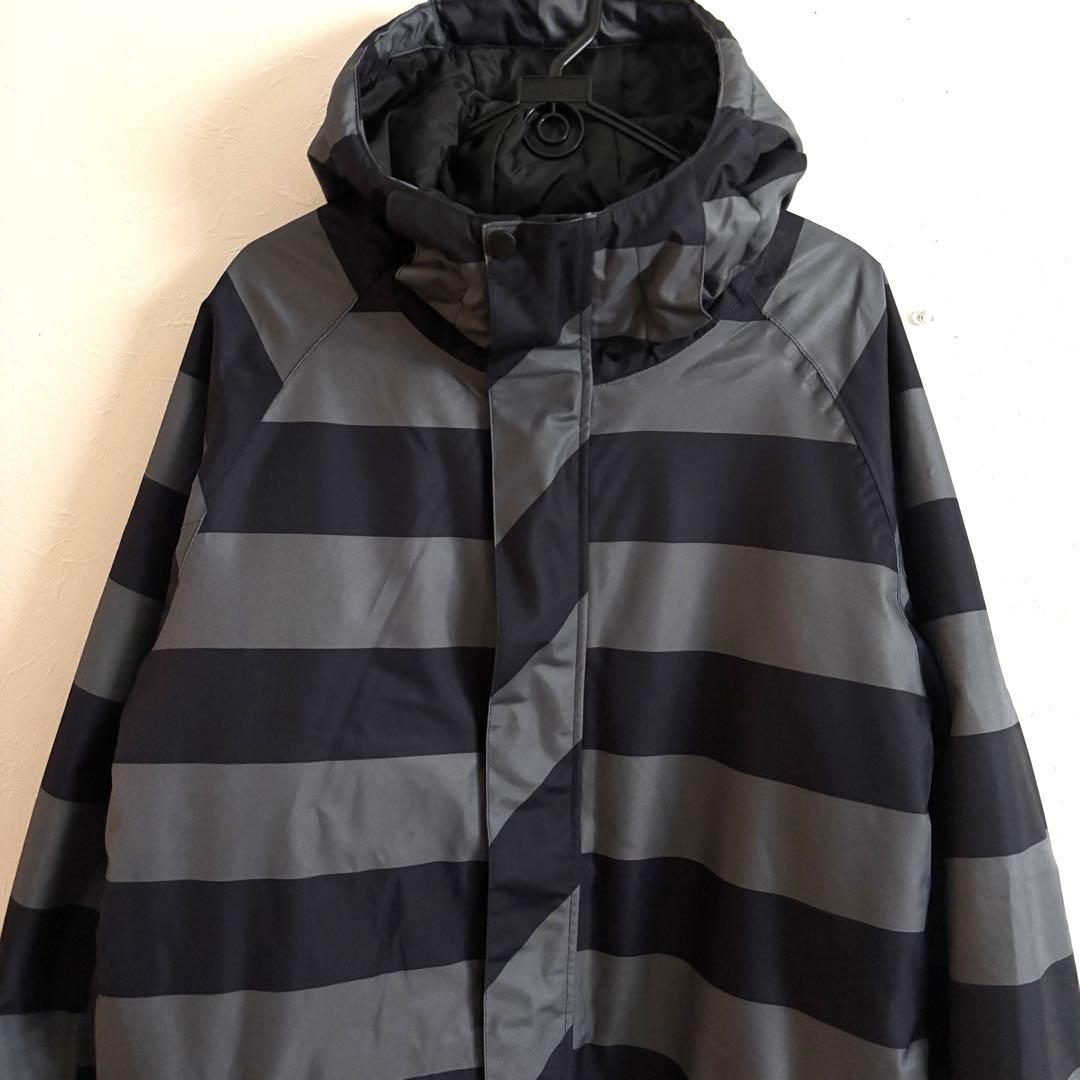 【美品】 VAXPOT スノボ ウェア 上下 XL 黒 × グレー ボーダー