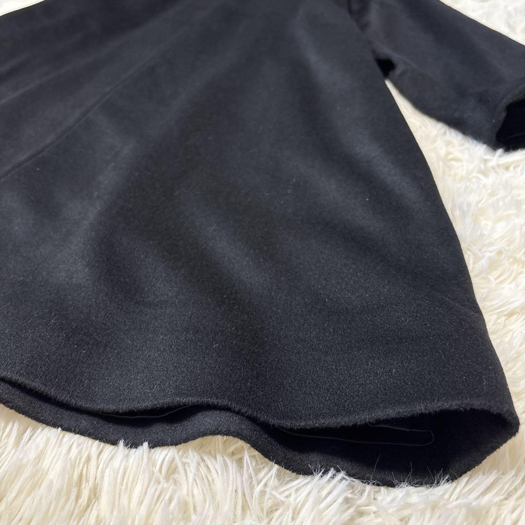 ピエールバルマン カシミヤ100 ロングコート フォックスファー 11AR