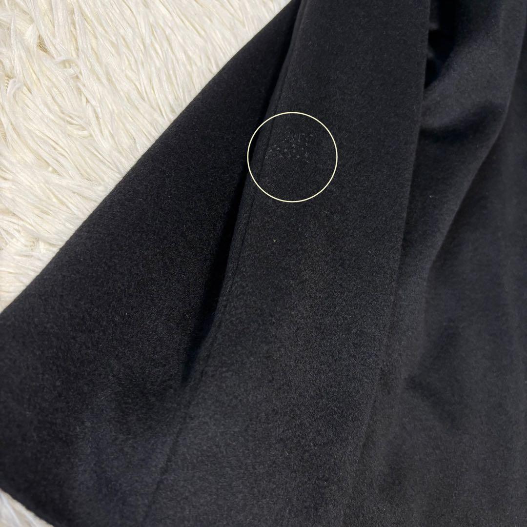 ピエールバルマン カシミヤ100 ロングコート フォックスファー 11AR