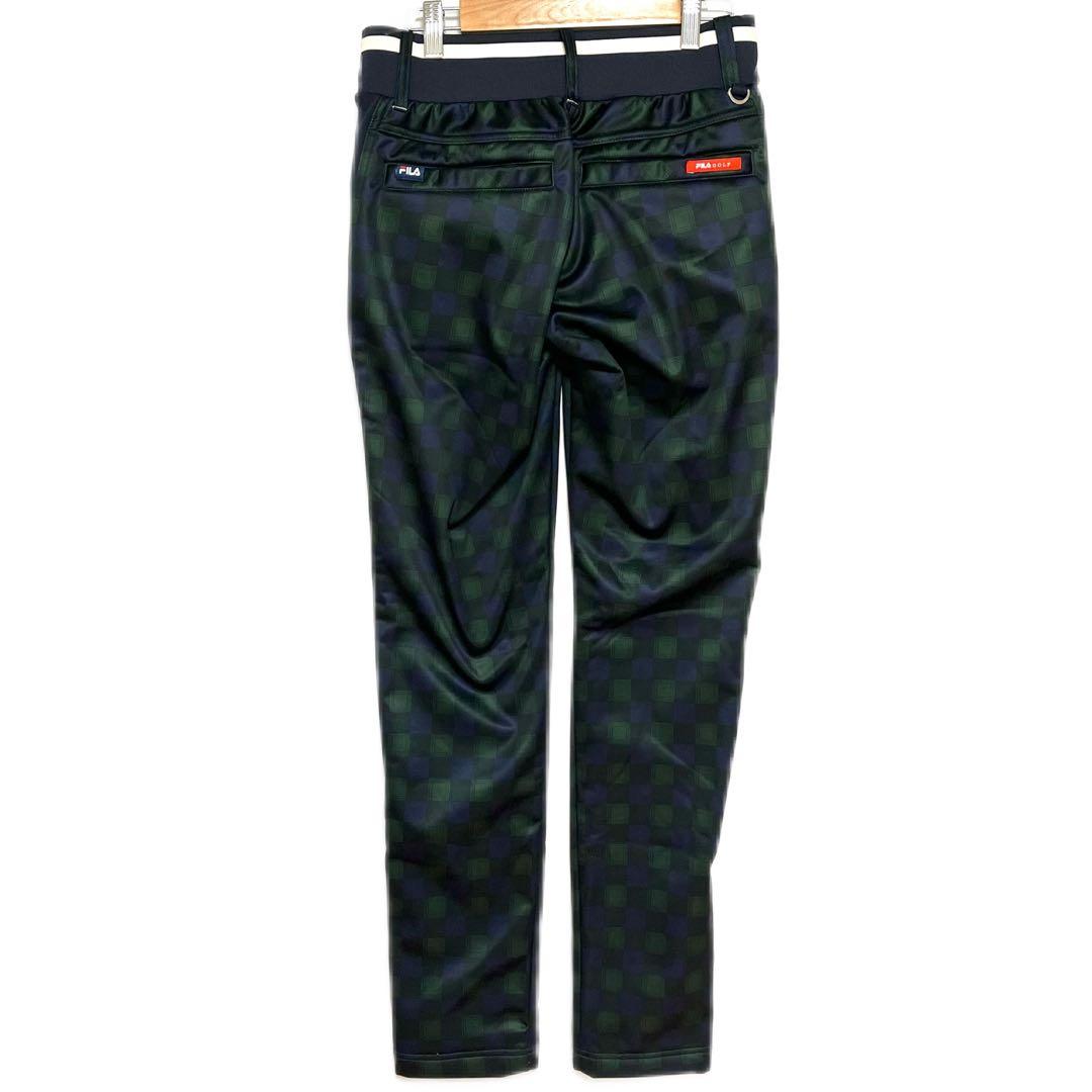 FILA GOLF フィラゴルフ ブルゾン ネイビー×グリーン 裏起毛 ウェア冬