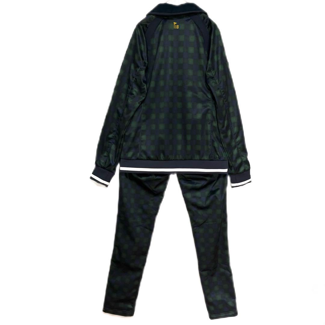 FILA GOLF フィラゴルフ ブルゾン ネイビー×グリーン 裏起毛 ウェア冬