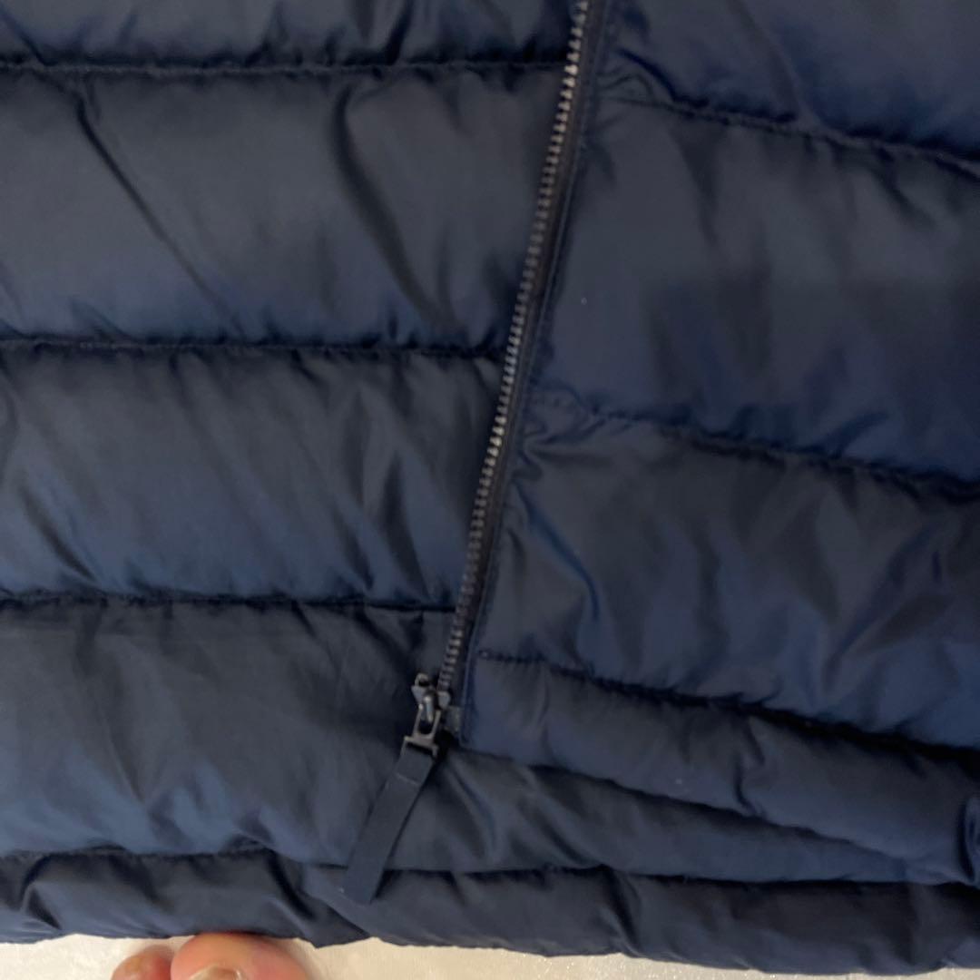 adidas アディダス　ネイビー ハーフベンチコート　サイズXL