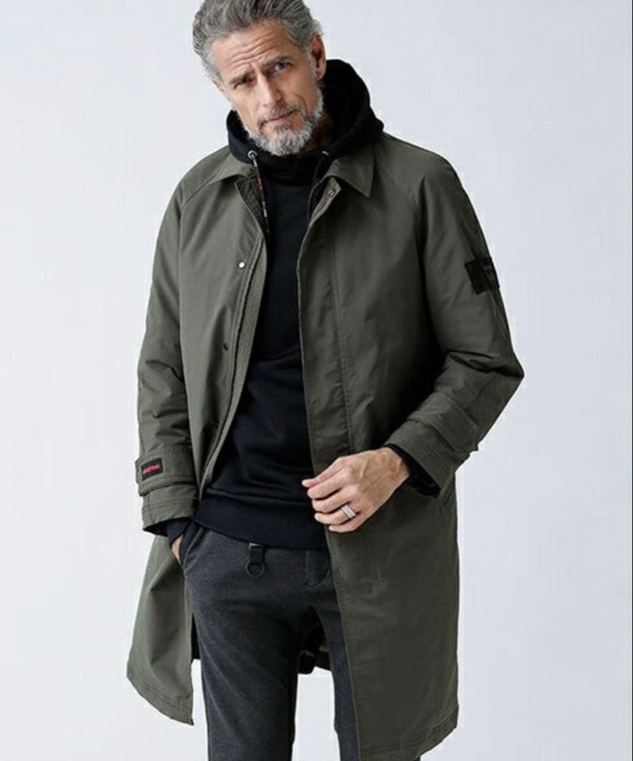 BRIEFING ナノユニバース 別注 ステンカラーコート カーキ