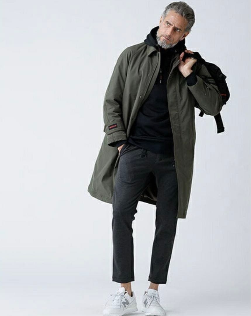 BRIEFING ナノユニバース 別注 ステンカラーコート カーキ