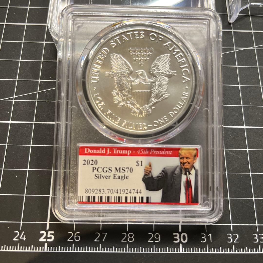 フ*殿様 希少！イーグル銀貨 トランプ大統領 2020 PCGS MS70 - メルカリ