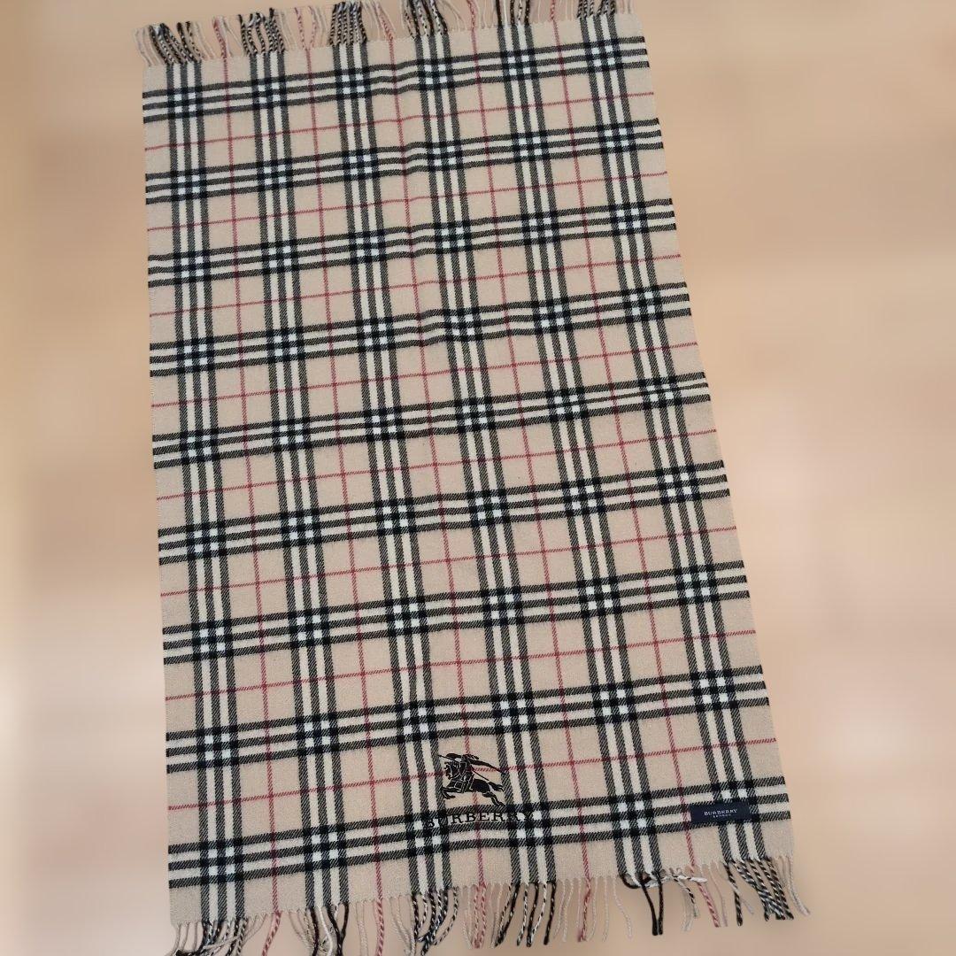 BURBERRY バーバリー 大判 ストール 膝掛け ノバチェック 刺繍