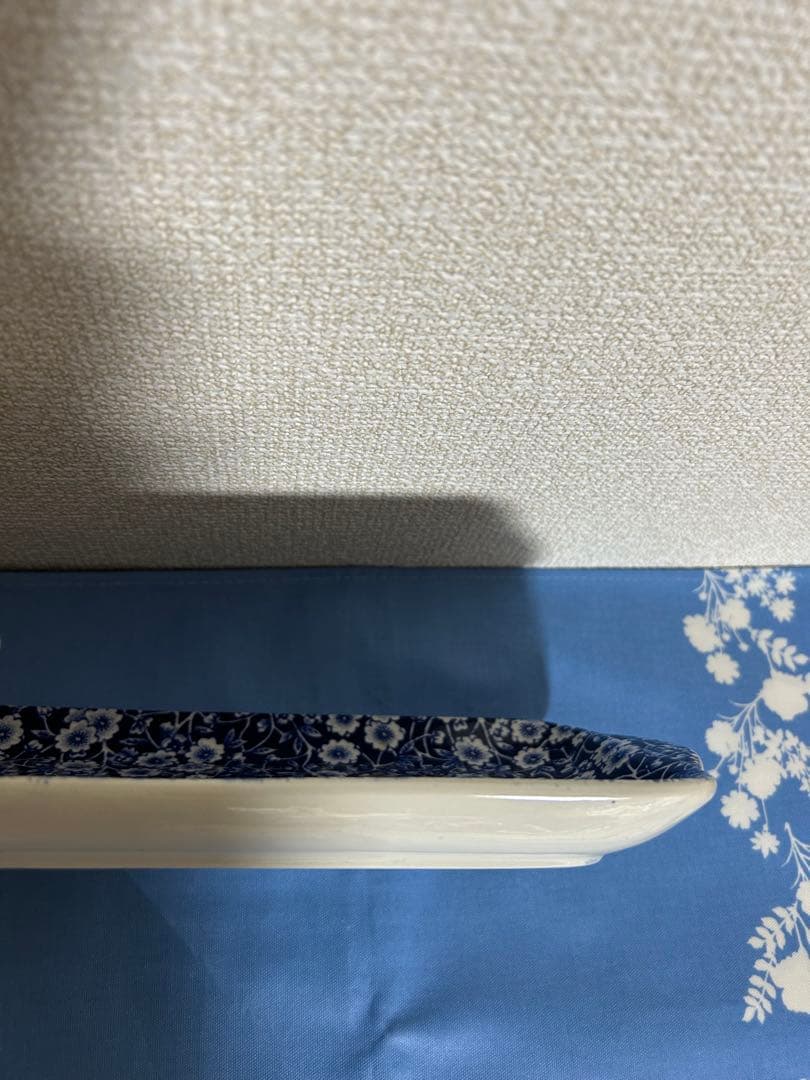 BURLEIGH 長方形皿 ネイビー花柄　ブルーCALICO ヴィンテージ