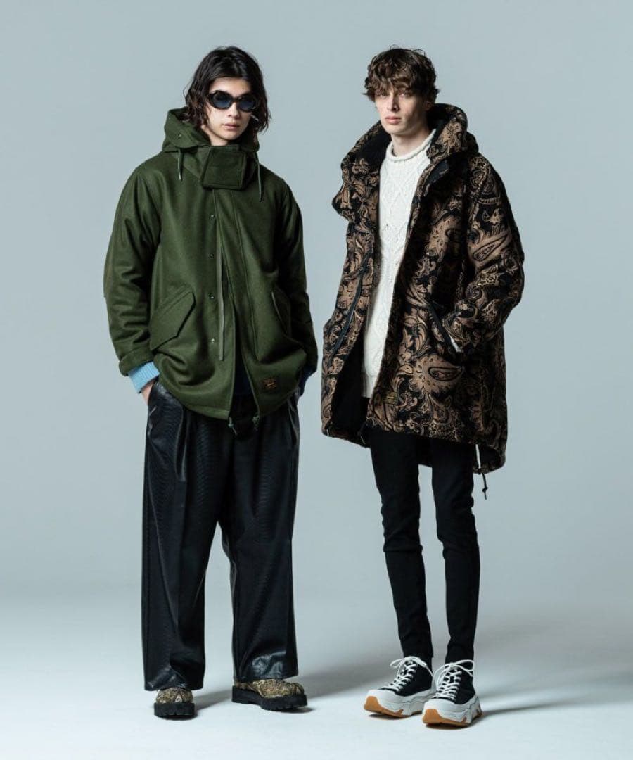 新品：¥46,200】glamb グラム モッズコート 黒 M 春/秋/冬用 - メルカリ