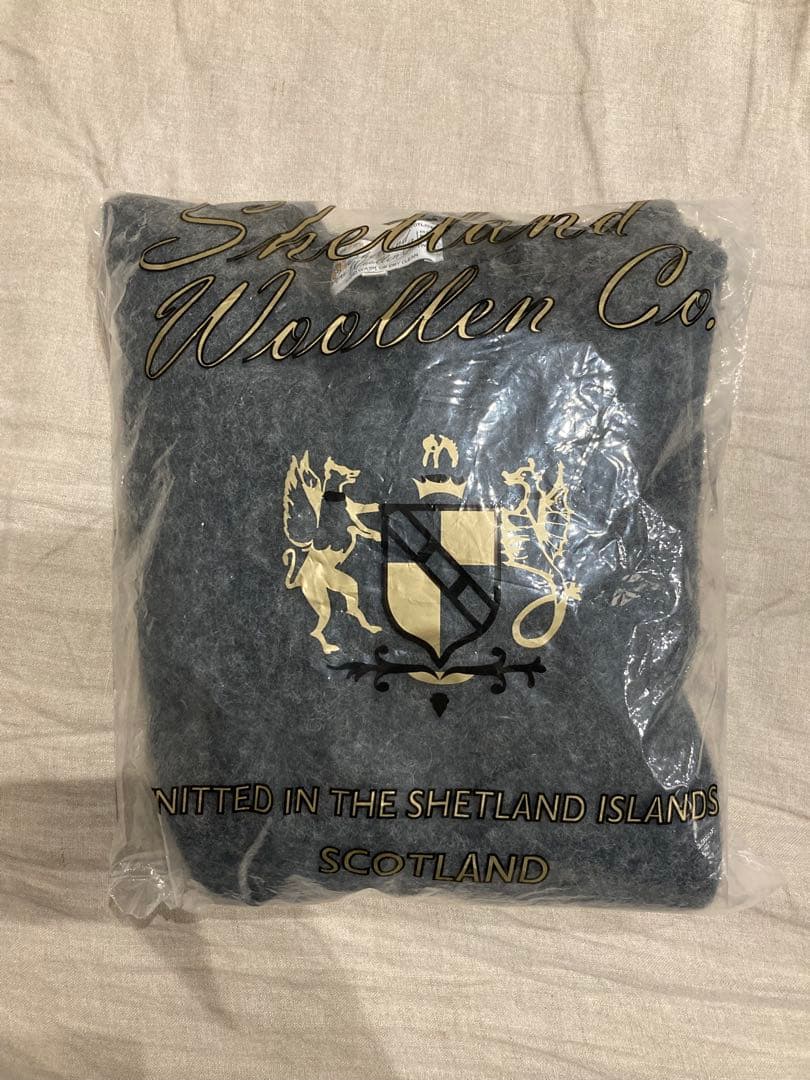 Shetland Woollen Co. グレー Vネック セーター S